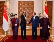 الرئيس السيسى والسيدة قرينته يستقبلان رئيس جمهورية سنغافورة والسيدة قرينته _ مصر اليوم العربية